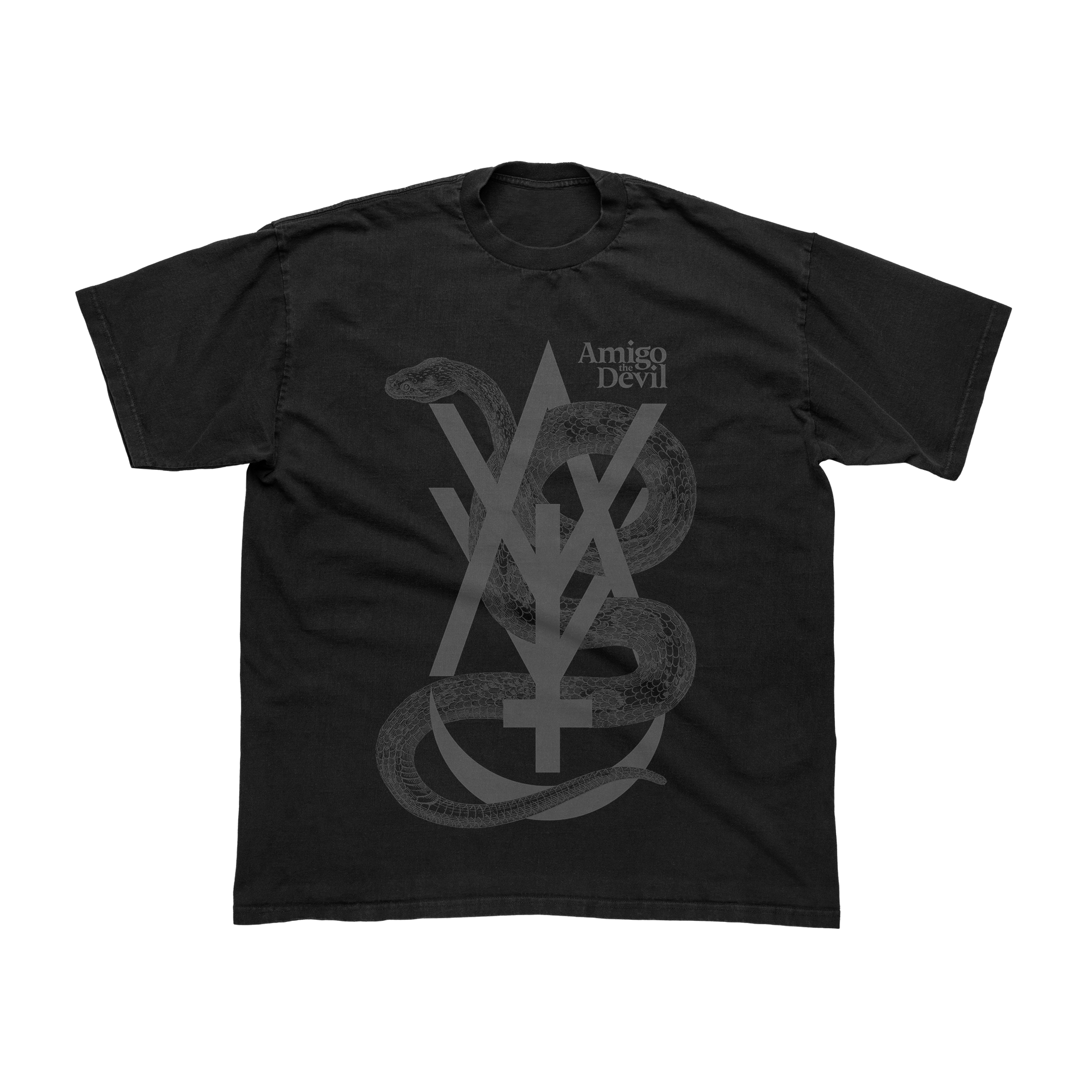 Snake Black T-Shirt - S